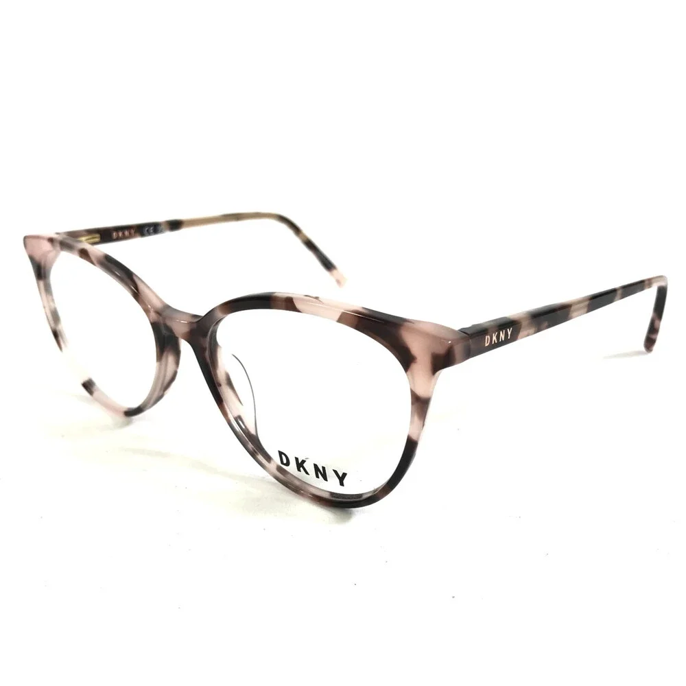 DKNY Eyeglasses Frames DK5003 265 Pink Tortoise Cat Eye Full Rim 53-16-135
